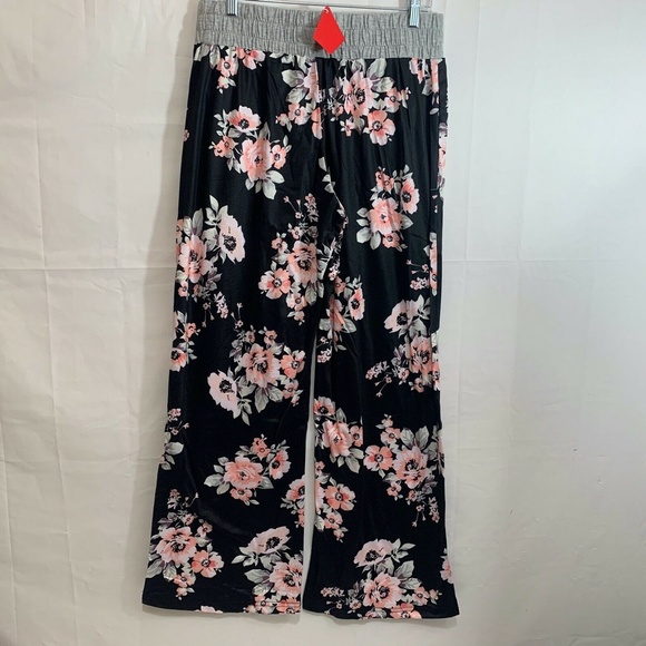 LAMiU Womens NWT Floral Drawstring Waist Wide Leg Pajama Bottom Size XL - Picture 4 of 4